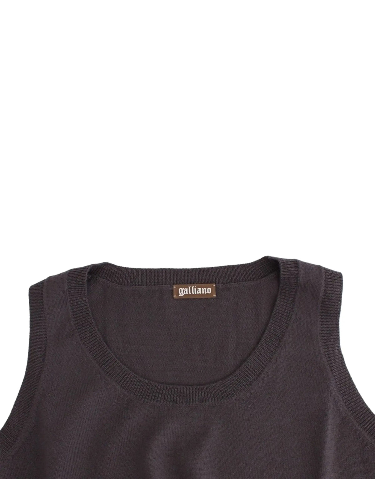John Galliano Brown knit tank top John Galliano