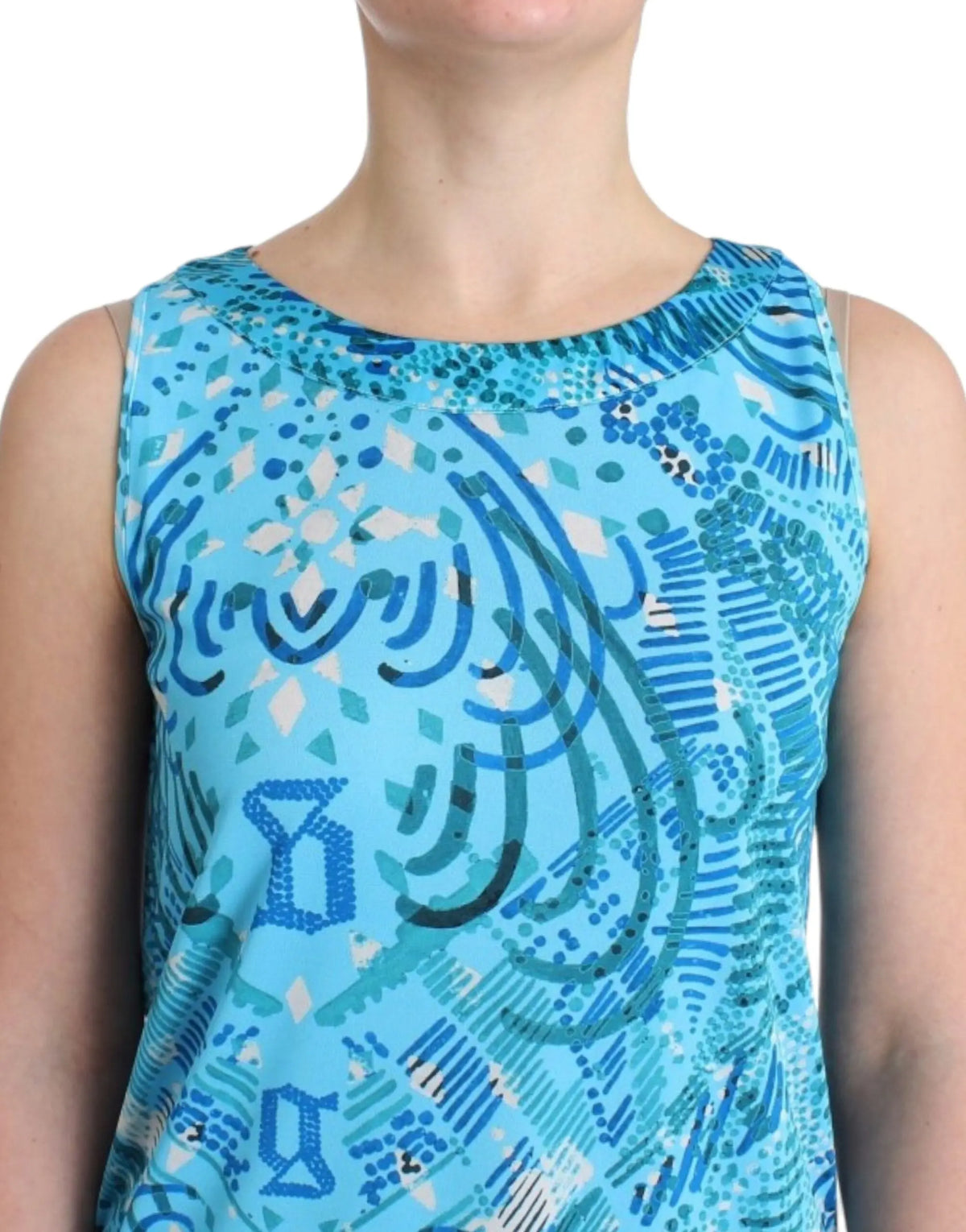 John Galliano Blue printed tank top John Galliano