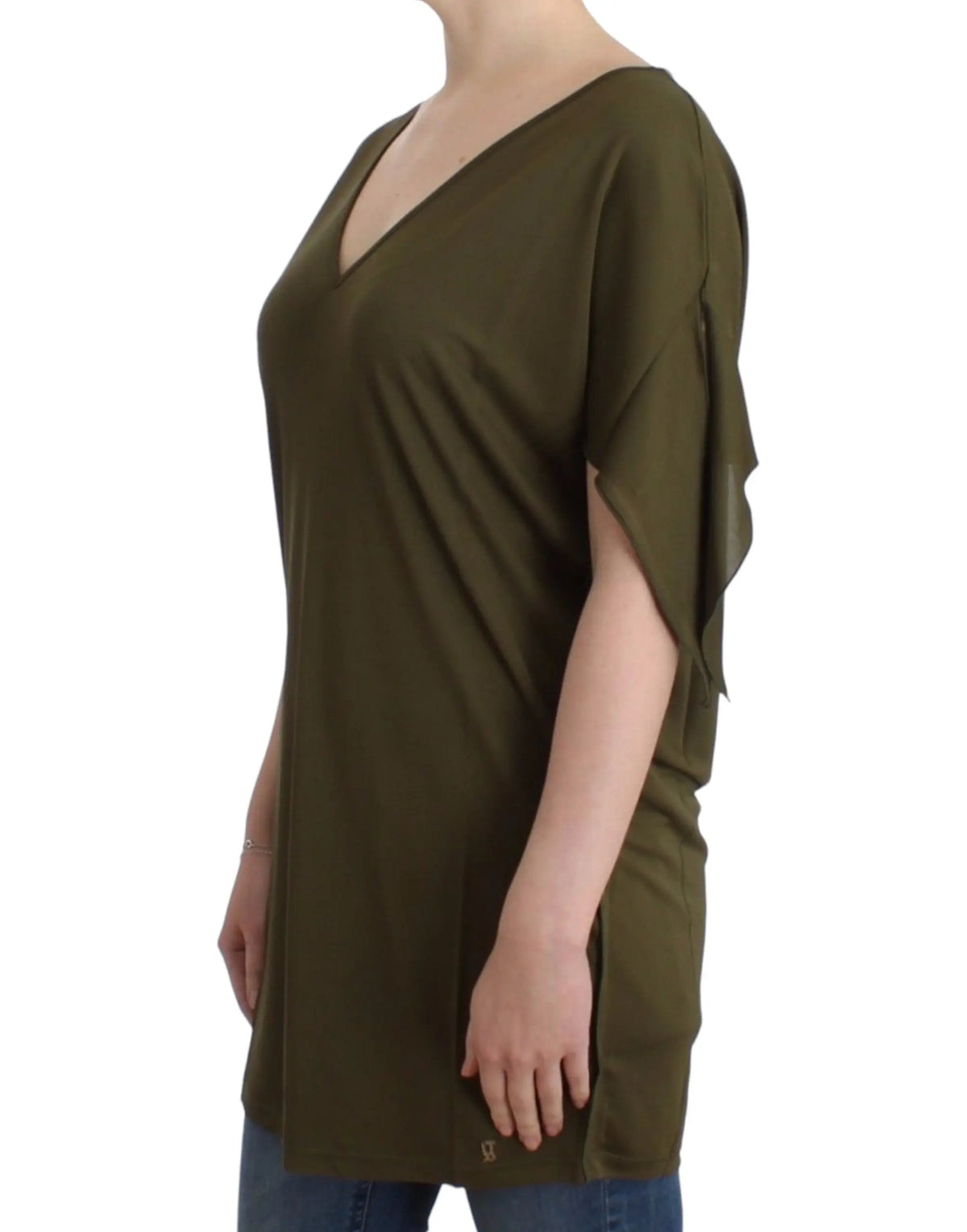 John Galliano Green shortsleeved blouse top John Galliano