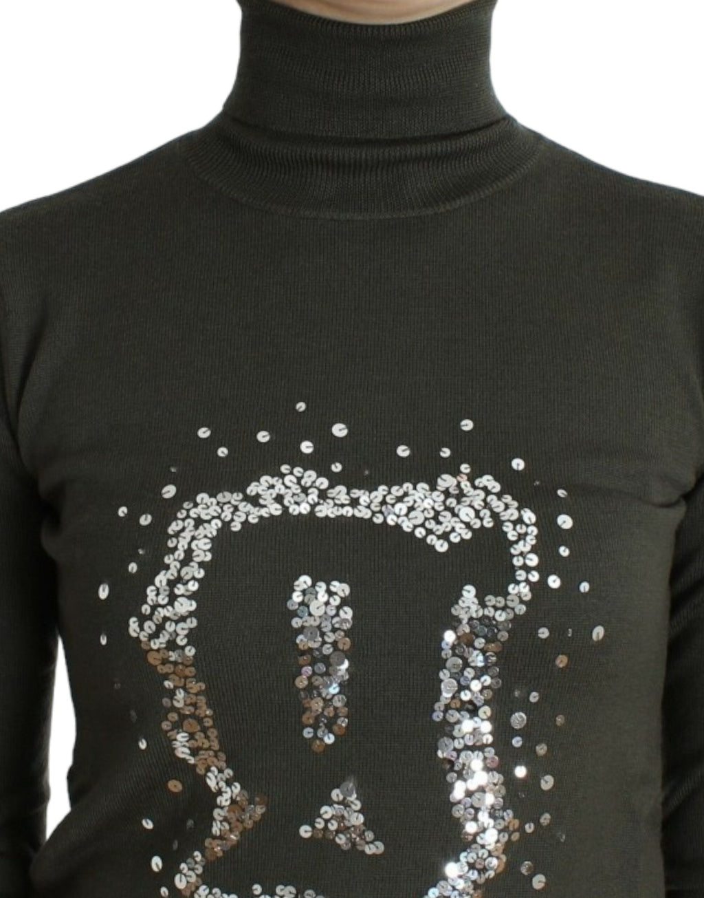 John Galliano Green wool turtleneck sweater John Galliano