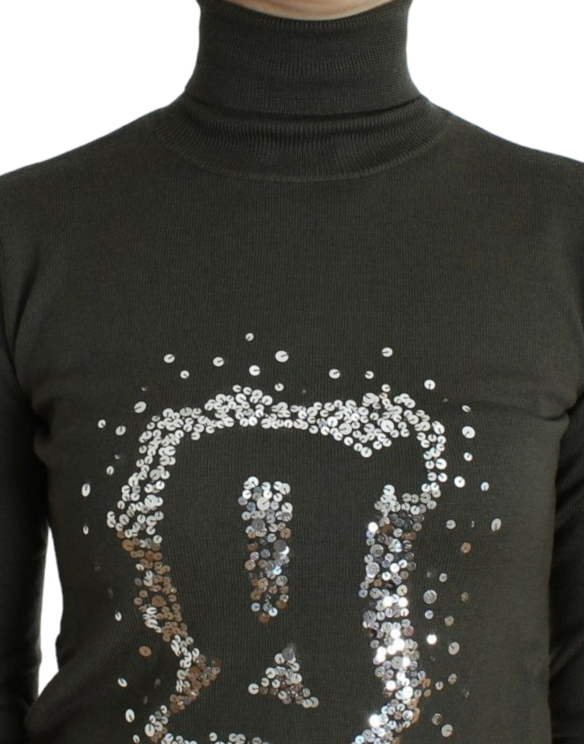 John Galliano Green wool turtleneck sweater John Galliano