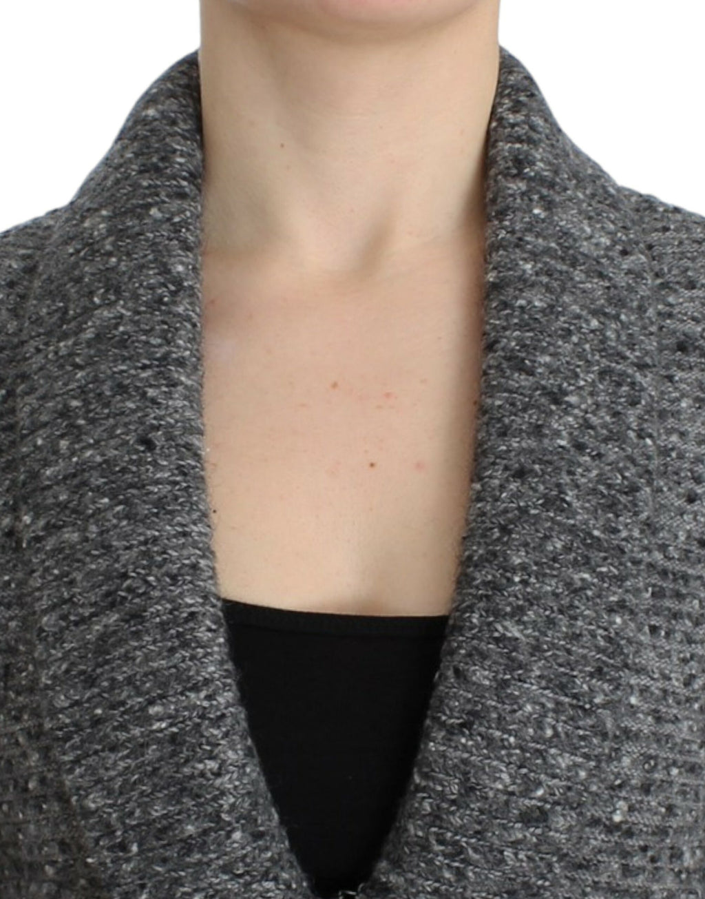 Cavalli Gray wool knitted cardigan