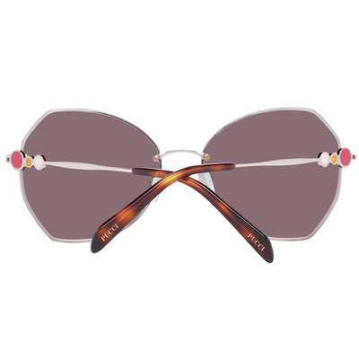 Emilio Pucci Rose Gold Metal Sunglasses