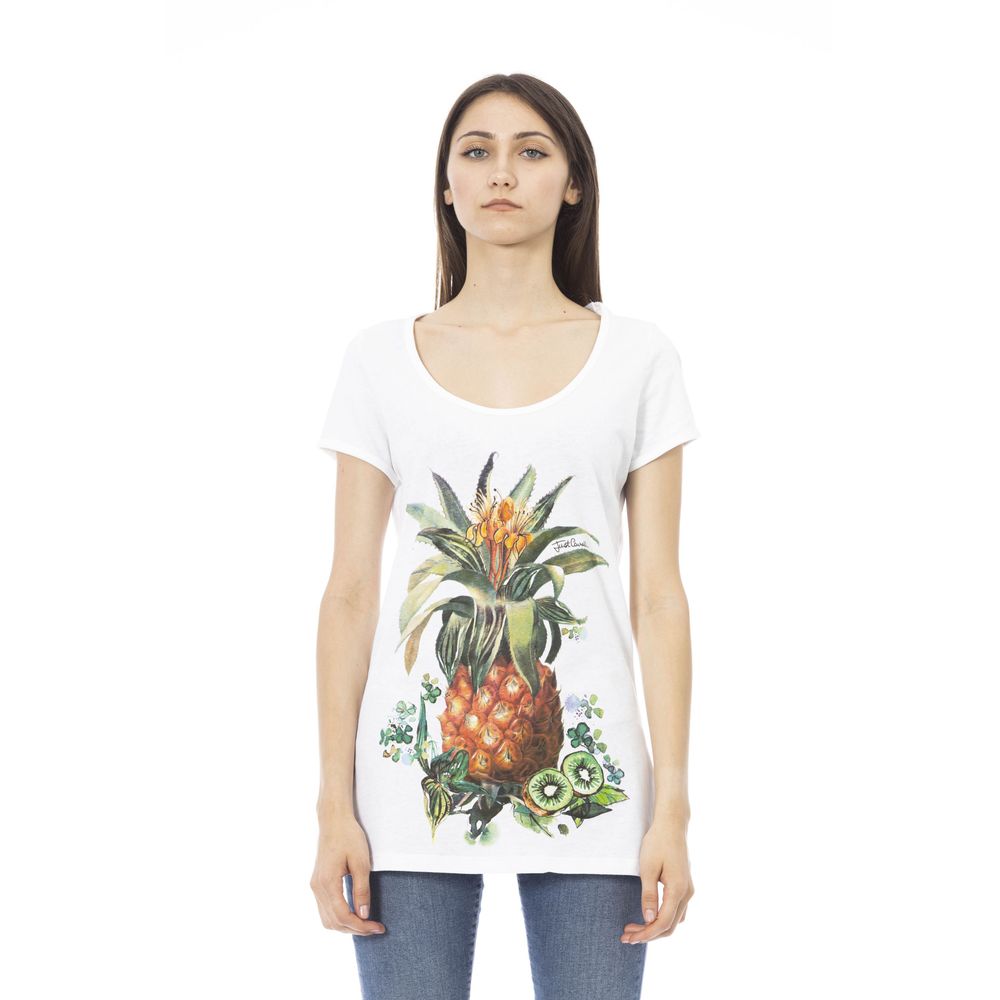 Just Cavalli White Cotton Women T-Shirt - BrandFit 88