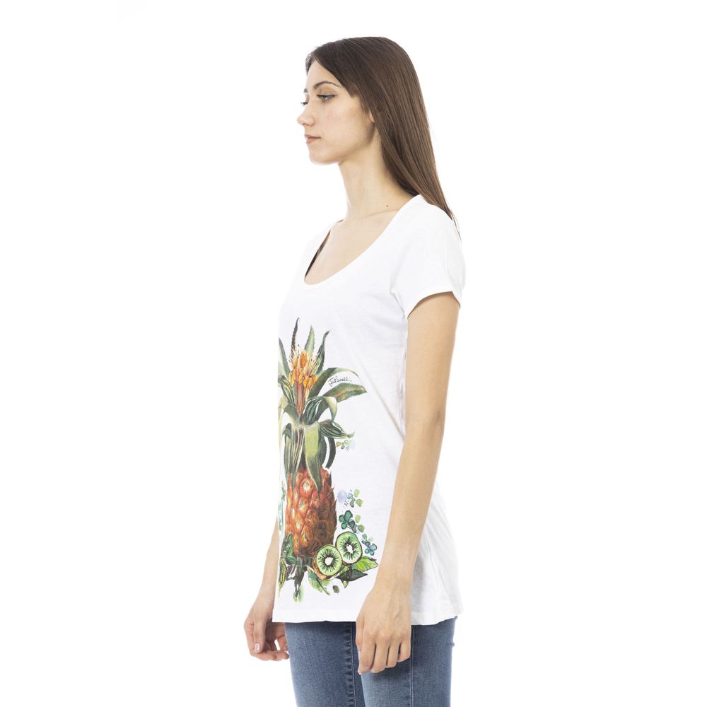 Just Cavalli White Cotton Women T-Shirt - BrandFit 88