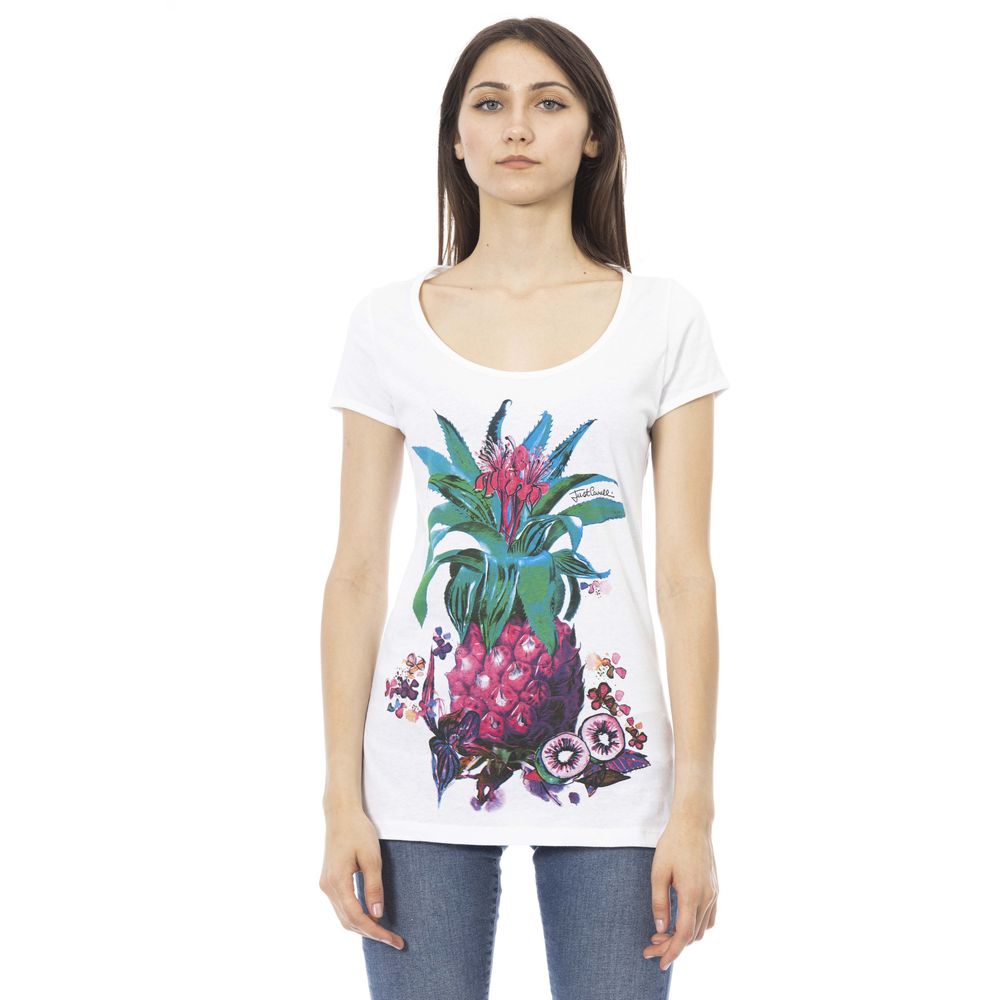 Just Cavalli White Cotton Women T-Shirt - BrandFit 88