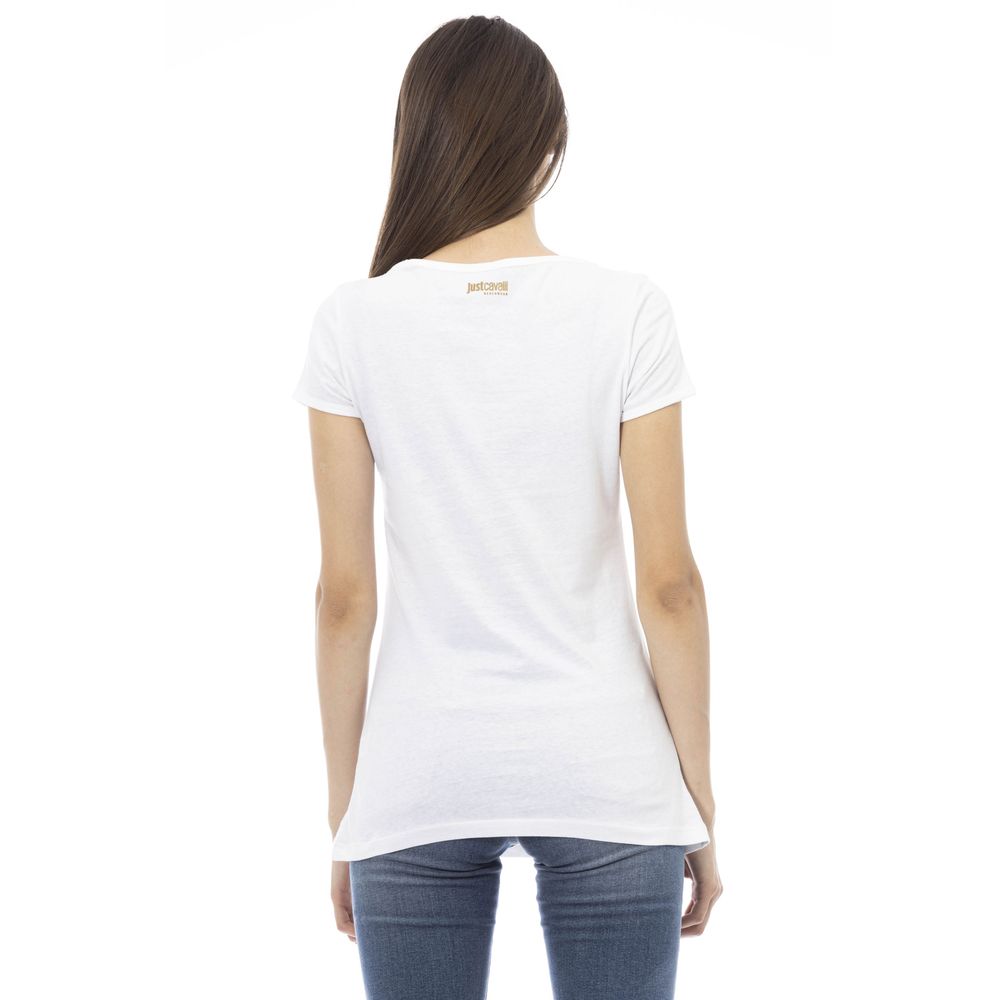 Just Cavalli White Cotton Women T-Shirt - BrandFit 88
