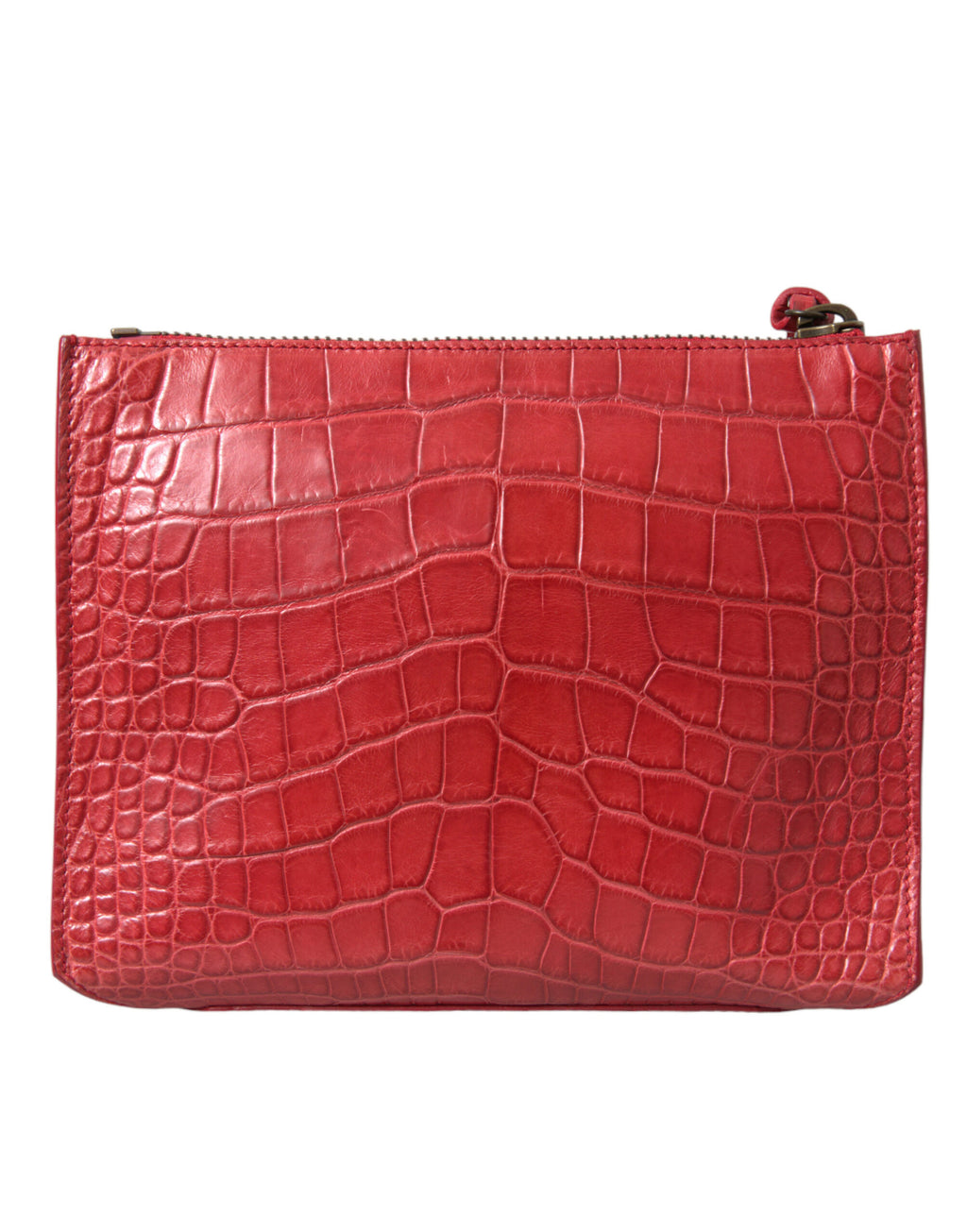 Balenciaga Red Exotic Skin Leather Classic Pouch Purse Wristlet Bag - BrandFit 88