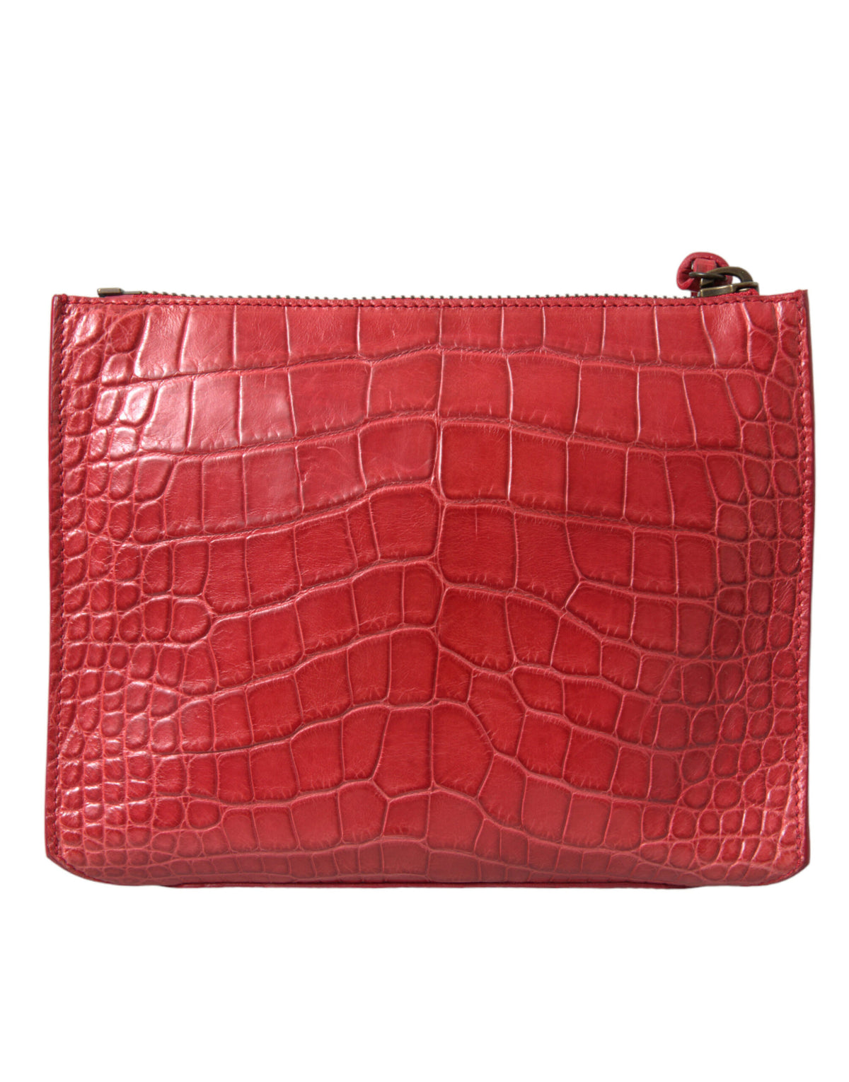 Balenciaga Red Exotic Skin Leather Classic Pouch Purse Wristlet Bag - BrandFit 88