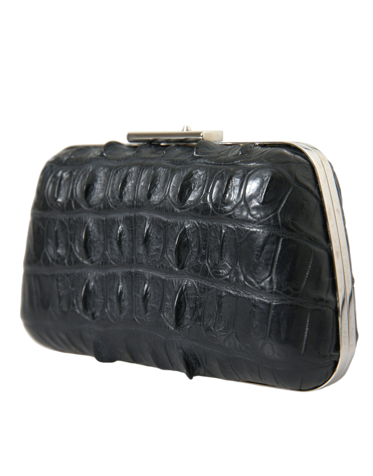 Balenciaga Black Exotic Skin Leather Shoulder Crossbody Box Clutch Bag - BrandFit 88