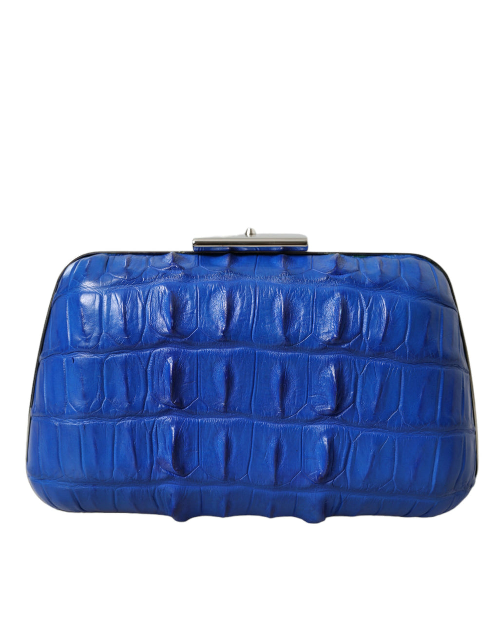 Balenciaga Blue Exotic Skin Leather Shoulder Crossbody Box Clutch Bag - BrandFit 88