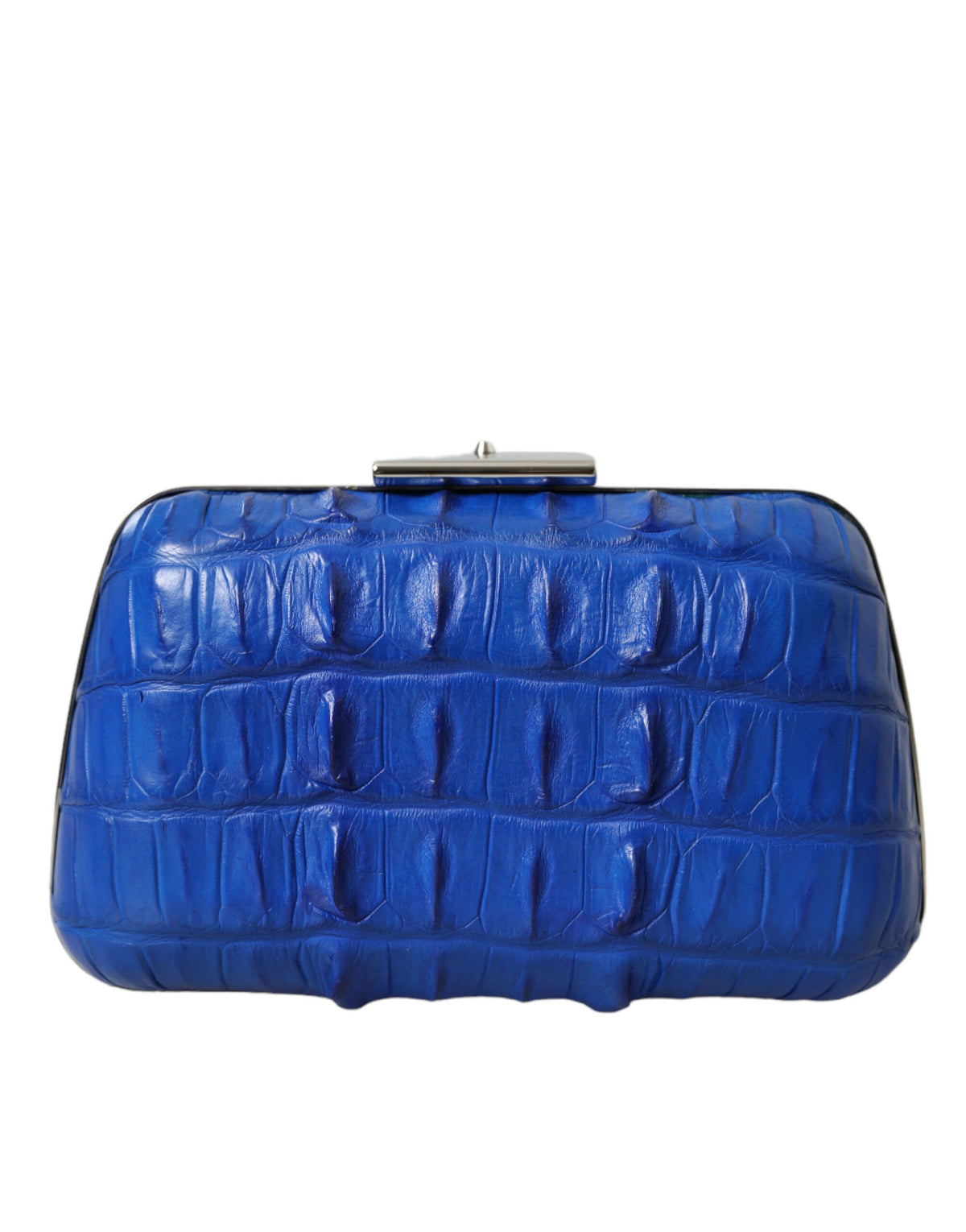 Balenciaga Blue Exotic Skin Leather Shoulder Crossbody Box Clutch Bag - BrandFit 88