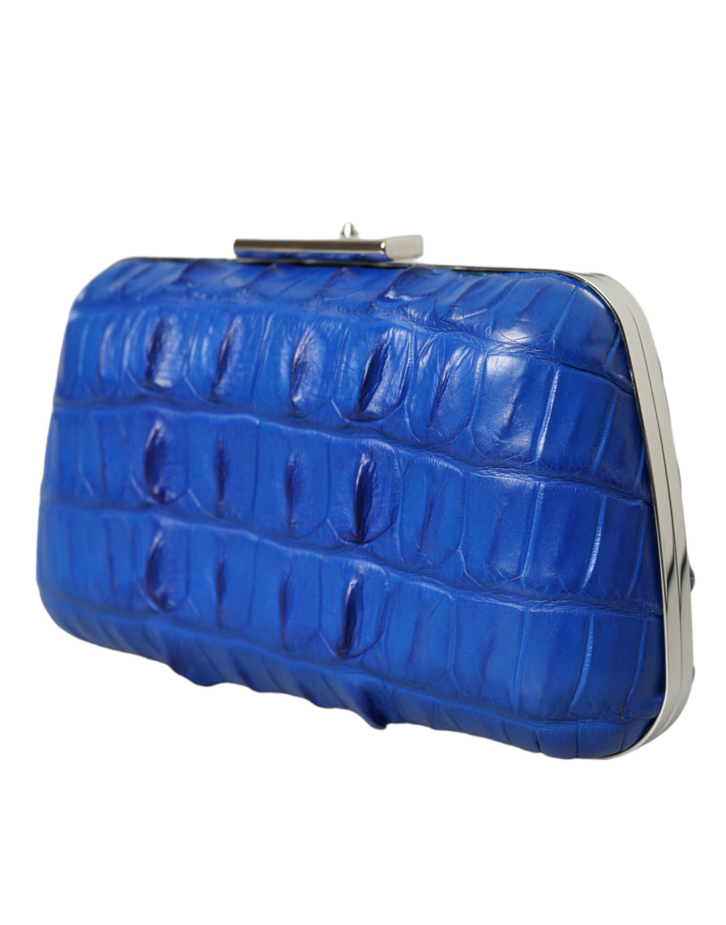 Balenciaga Blue Exotic Skin Leather Shoulder Crossbody Box Clutch Bag - BrandFit 88