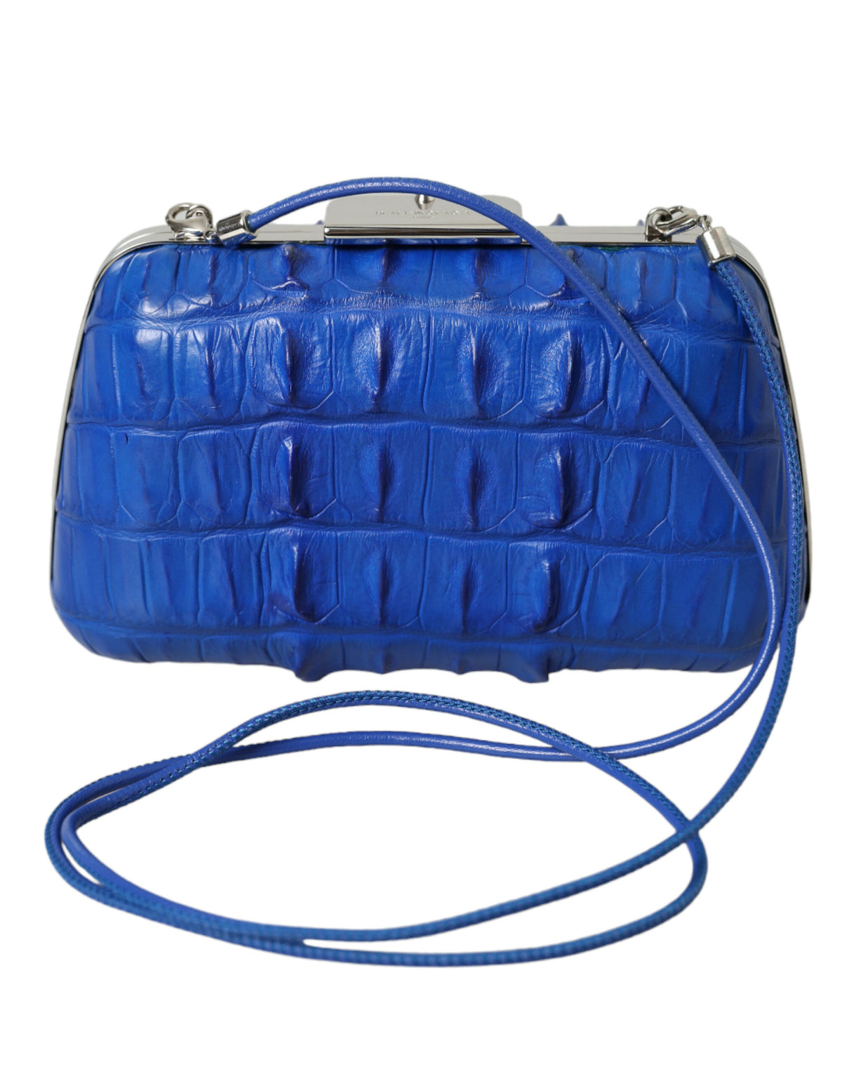 Balenciaga Blue Exotic Skin Leather Shoulder Crossbody Box Clutch Bag - BrandFit 88