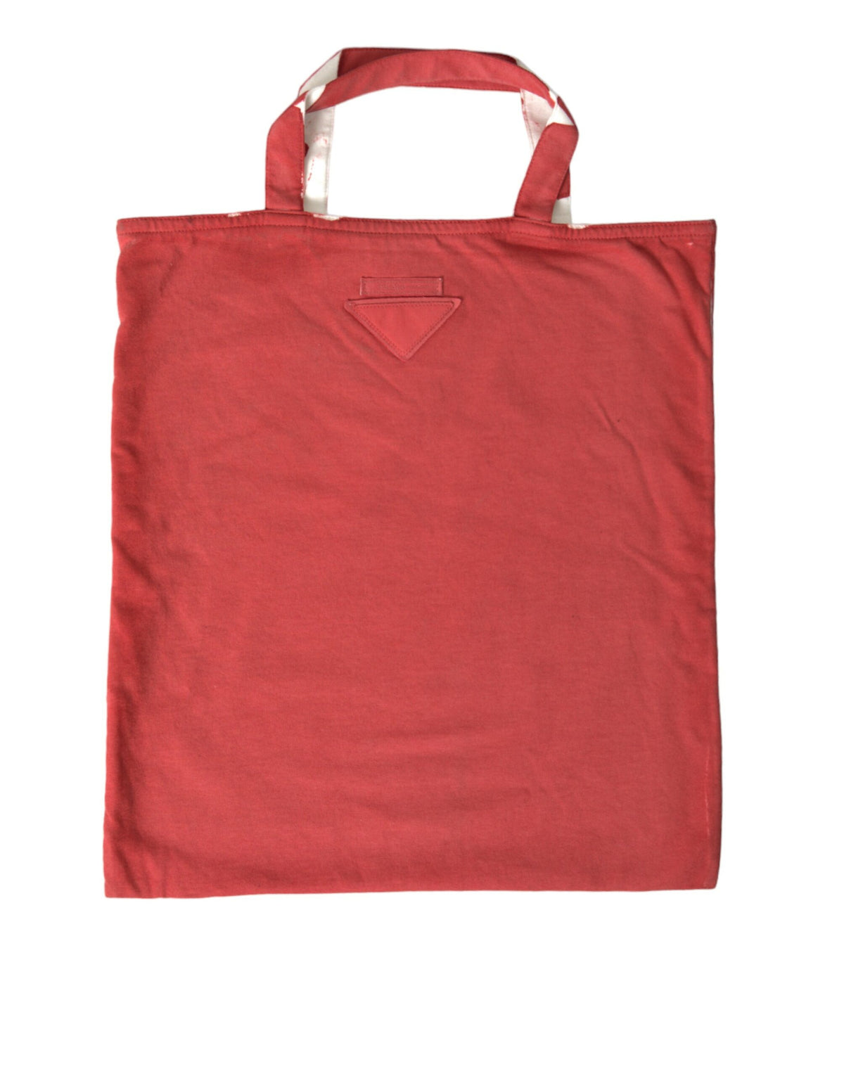 Prada Red Jersey Fabric Logo Shoulder Shopping Tote Bag - BrandFit 88