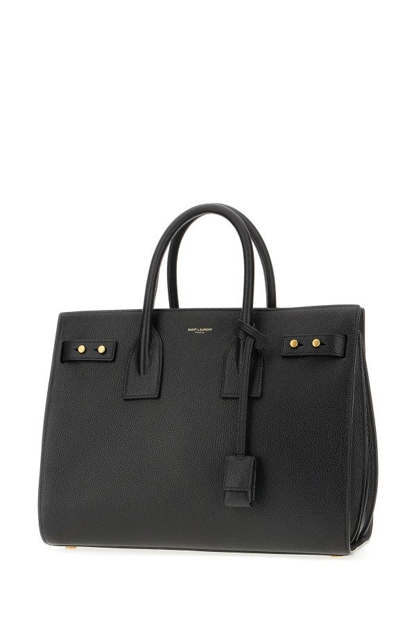 Saint Laurent Black Calf Leather Sac De Jour Handbag - BrandFit 88