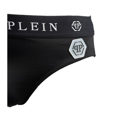 Philipp Plein Black Polyamide Men Swim Brief