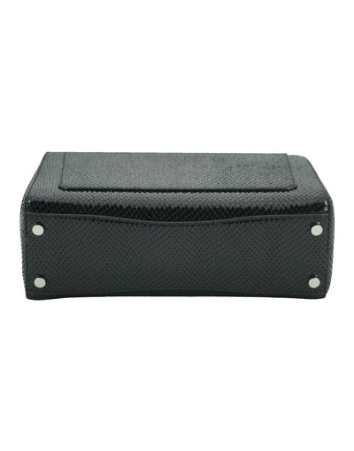 Jimmy Choo Black Leather Top Handle Shoulder Bag