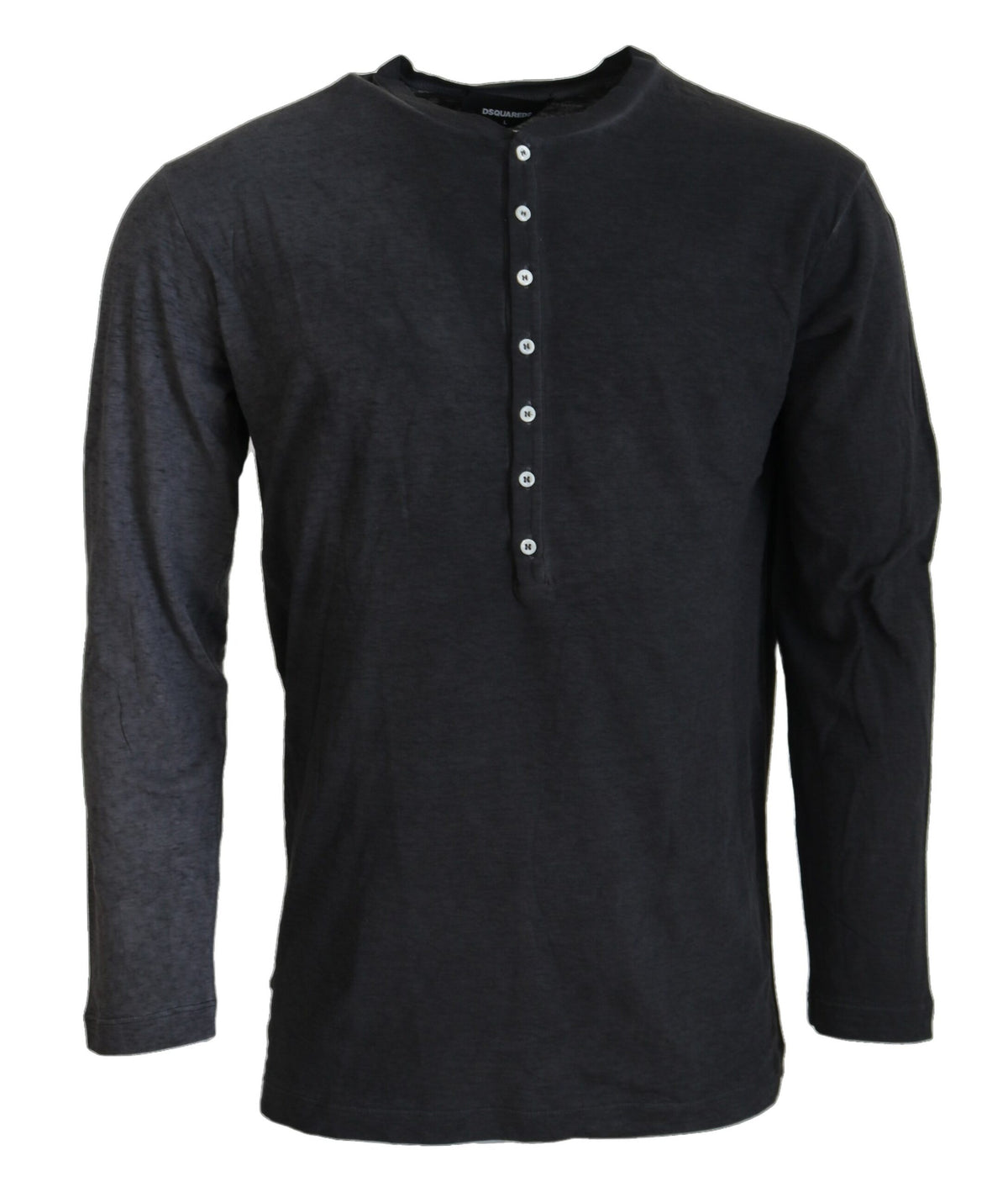 Dsquared² Black Cotton Linen Long Sleeves Pullover Sweater - BrandFit 88
