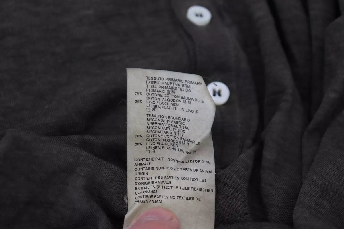 Dsquared² Gray Cotton Linen Long Sleeves Pullover Sweater - BrandFit 88