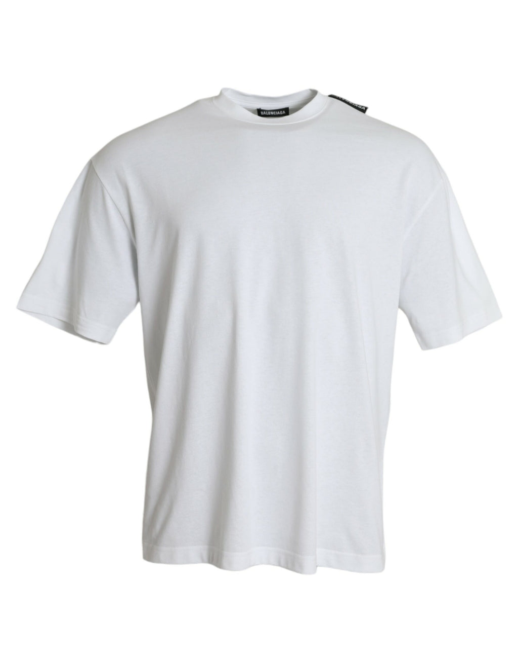 Balenciaga Off White Cotton Jersey Round Neck T-shirt - BrandFit 88