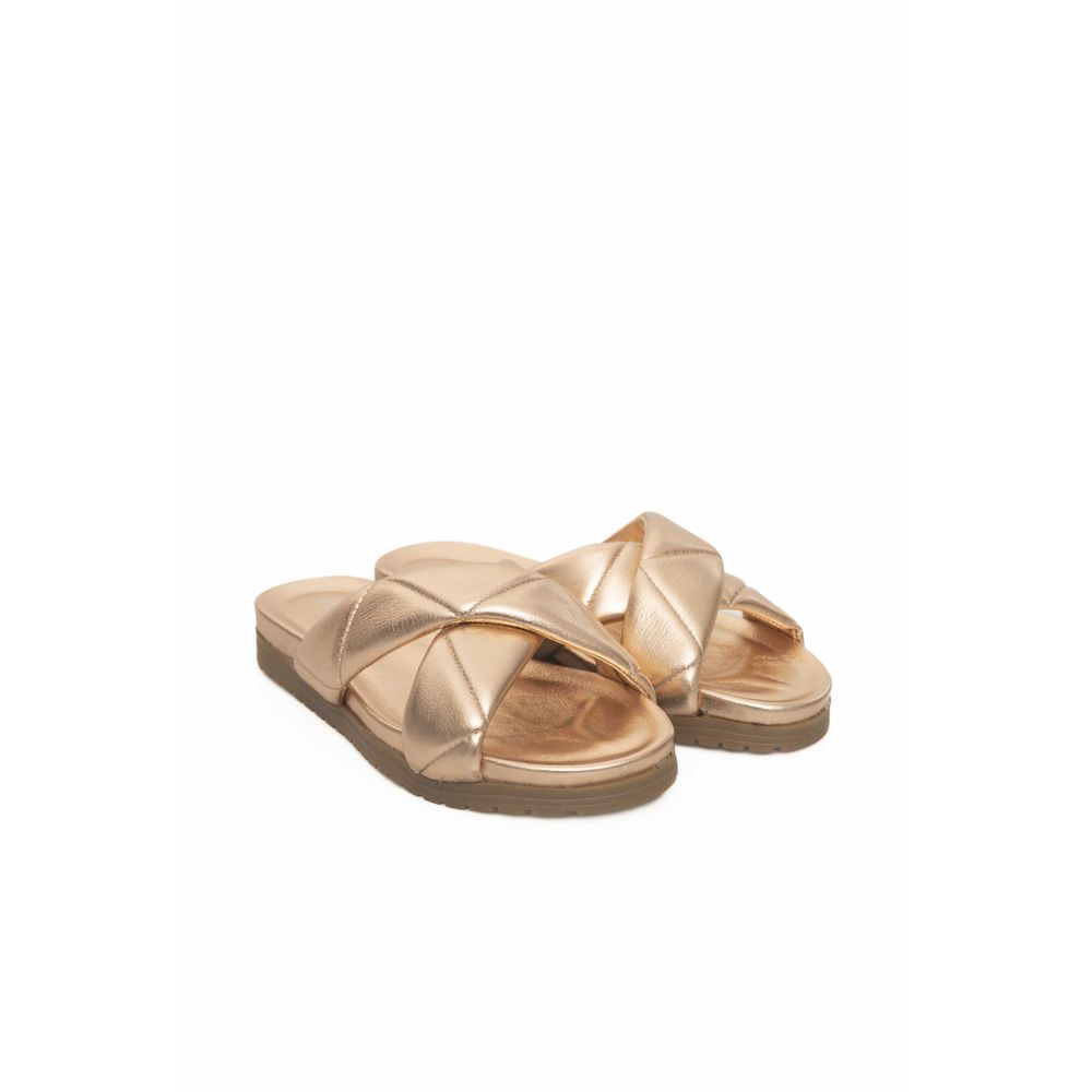 Cerruti 1881 Beige Lambskin Women Sandal
