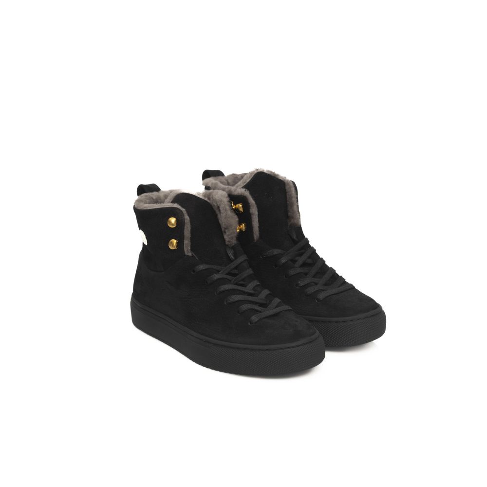 Cerruti 1881 Black Cowhide Women Sneaker