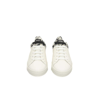 Cerruti 1881 White Calfskin Men Sneaker