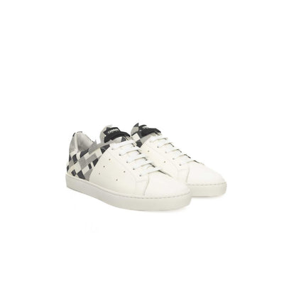 Cerruti 1881 White Calfskin Men Sneaker