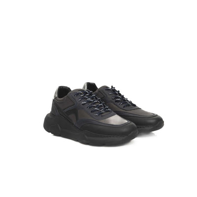 Cerruti 1881 Blue Cowhide Men Sneaker