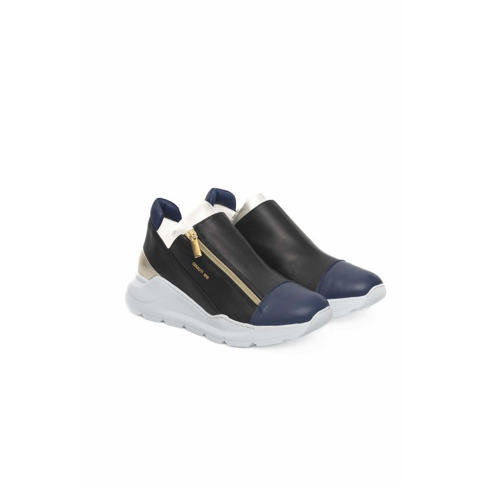 Cerruti 1881 Black Goatskin Women Sneaker - BrandFit 88