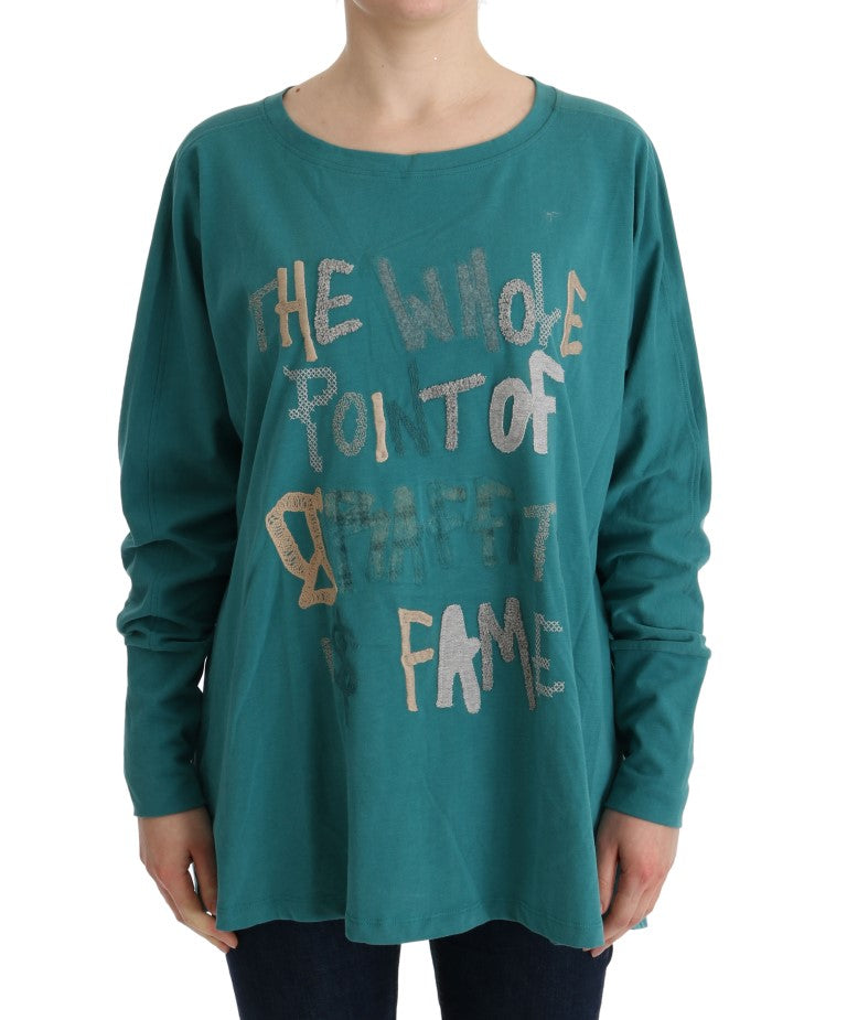 John Galliano Green Cotton Oversized Sweater John Galliano