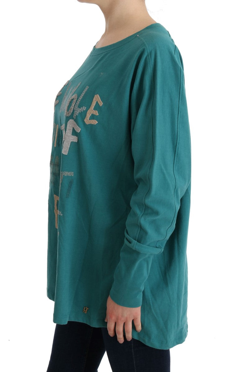 John Galliano Green Cotton Oversized Sweater John Galliano
