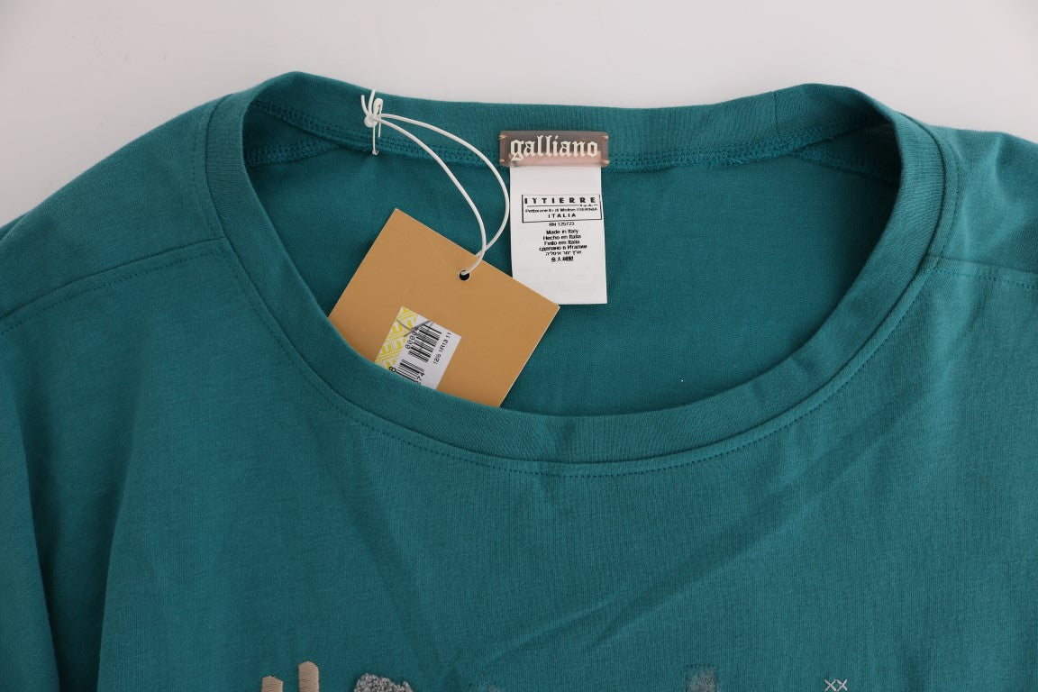 John Galliano Green Cotton Oversized Sweater John Galliano