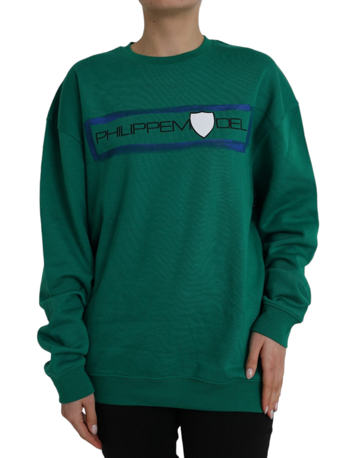 Philippe Model Green Cotton Logo Print Long Sleeves Pullover Sweater - BrandFit 88