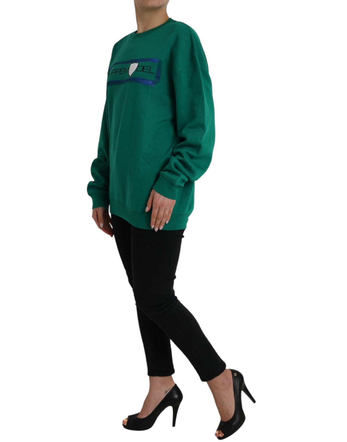 Philippe Model Green Cotton Logo Print Long Sleeves Pullover Sweater - BrandFit 88