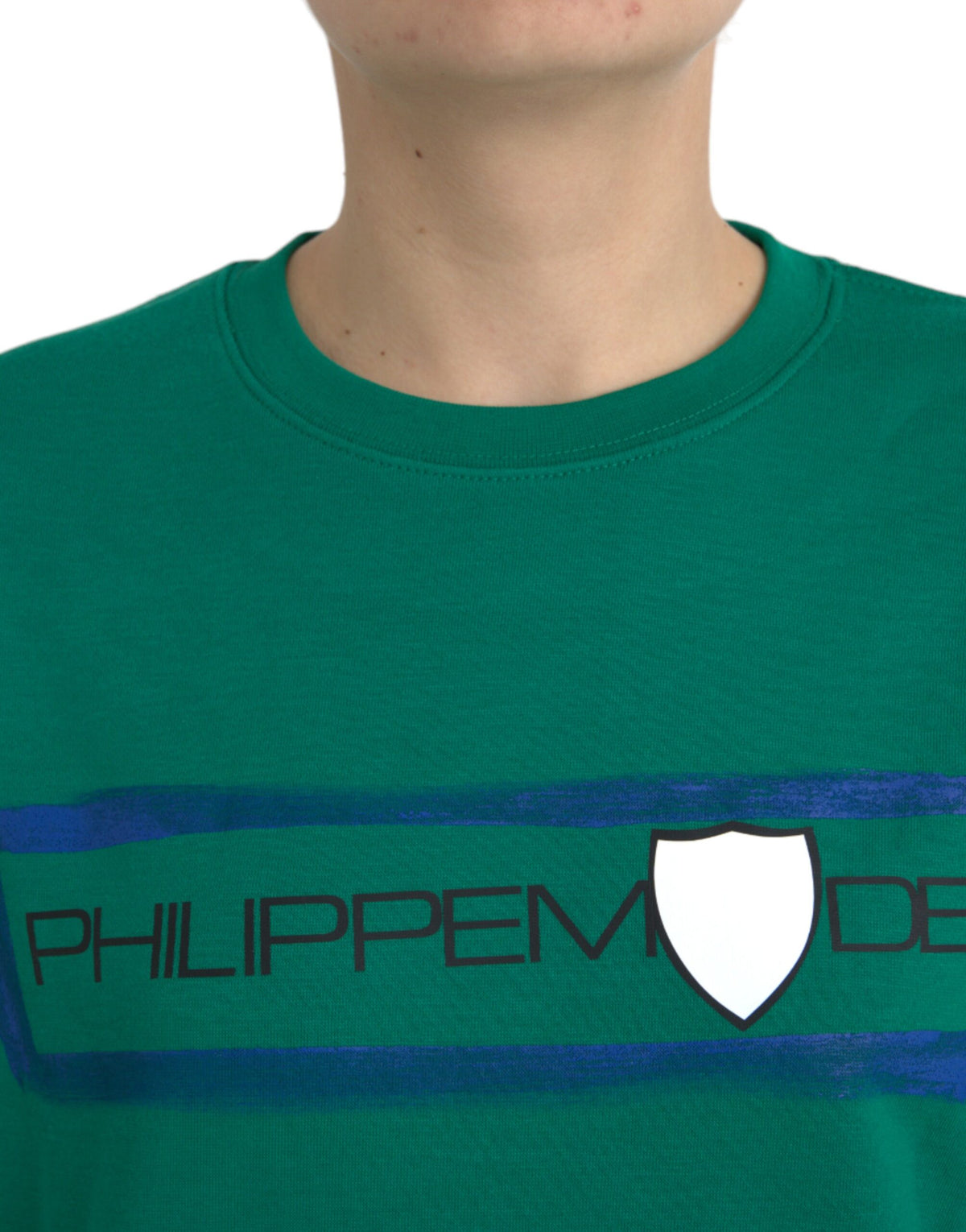 Philippe Model Green Cotton Logo Print Long Sleeves Pullover Sweater - BrandFit 88