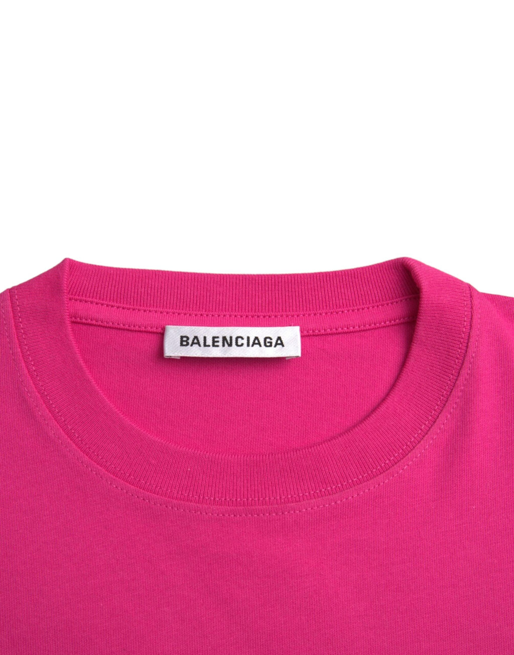 Balenciaga Pink Cotton Crew Neck Short Sleeves Tee T-shirt - BrandFit 88