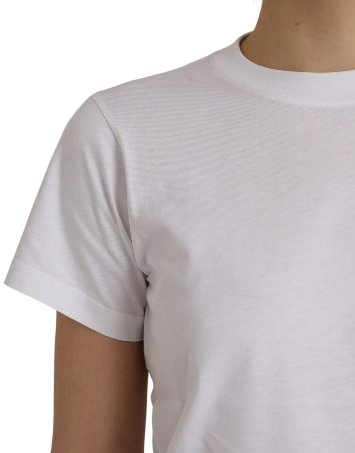 Balenciaga White Cotton Crew Neck Short Sleeves T-shirt - BrandFit 88