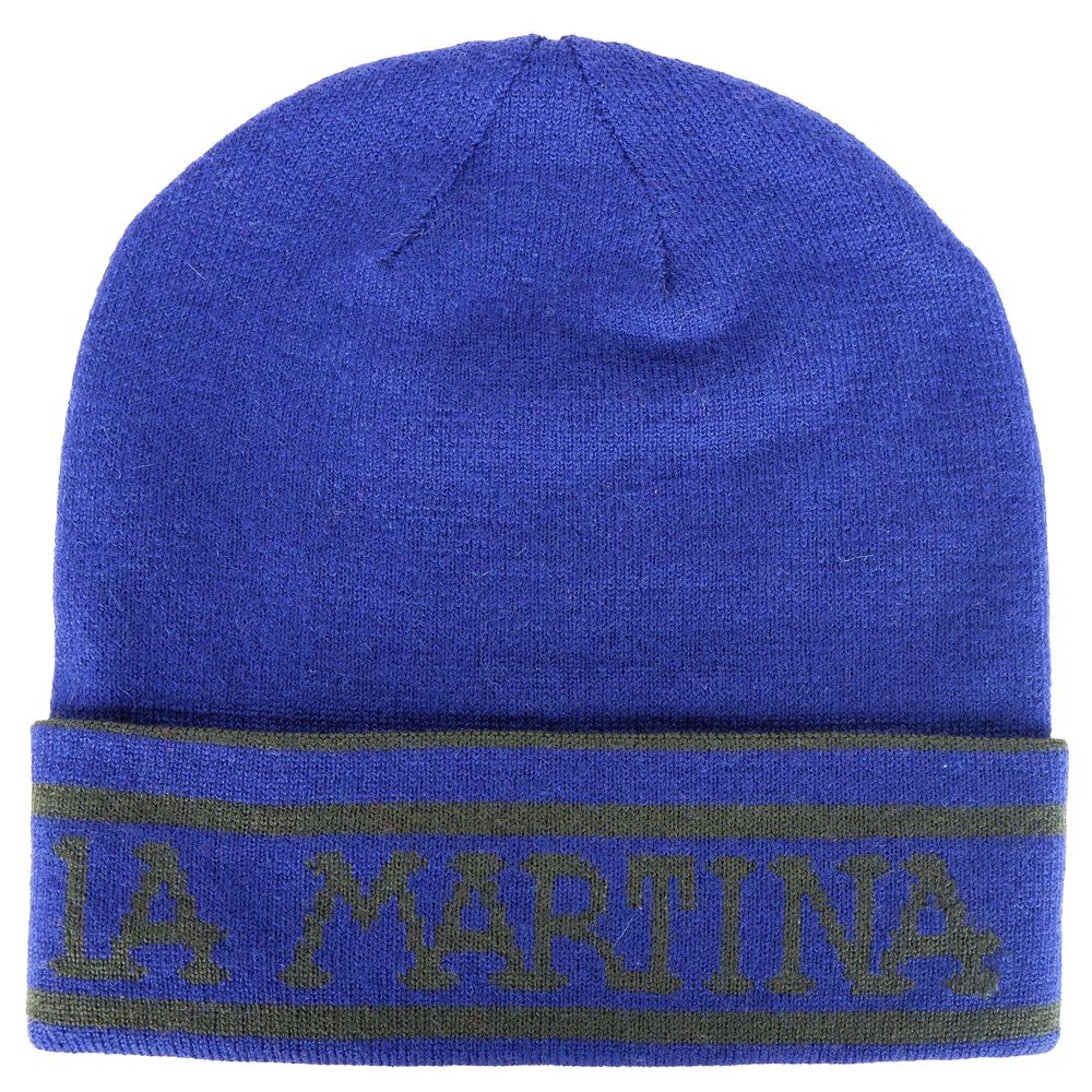 La Martina Blue Wool Men Cap