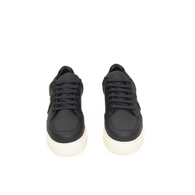 Cerruti 1881 Blue Cowhide Men Sneaker