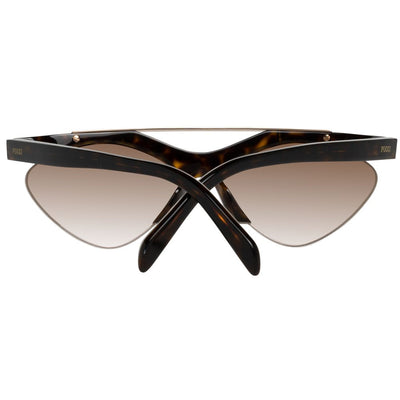 Emilio Pucci Brown Metal & Plastic Sunglasses