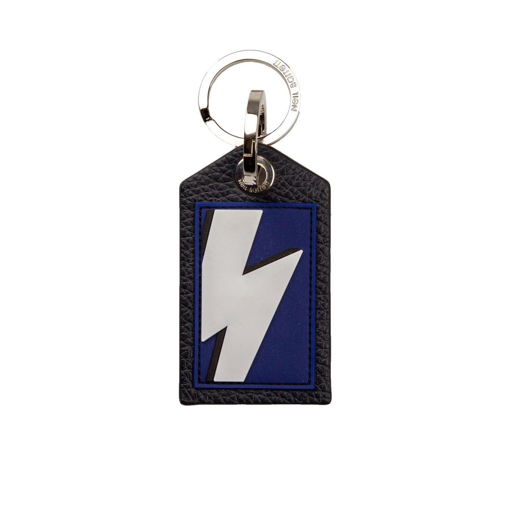 Neil Barrett Blue Leather Men Keychain - BrandFit 88