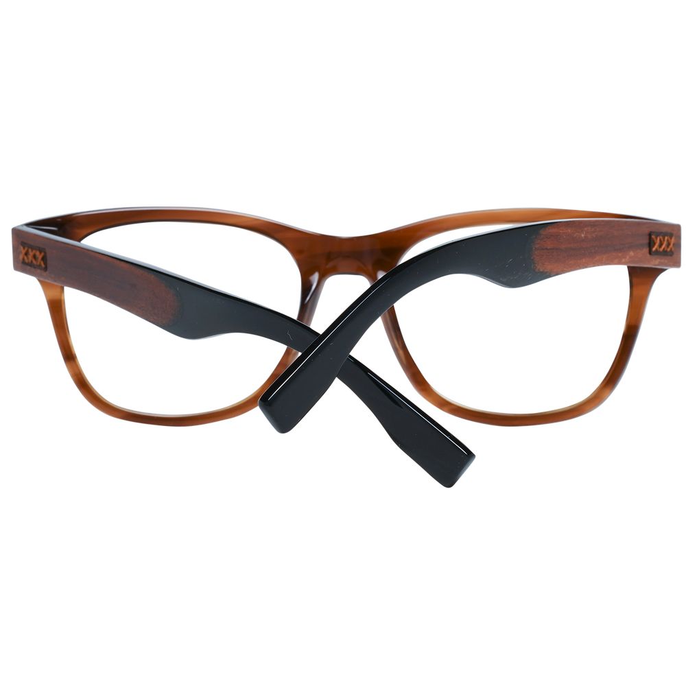 Ermenegildo Zegna Brown Plastic Glasses (Frames)