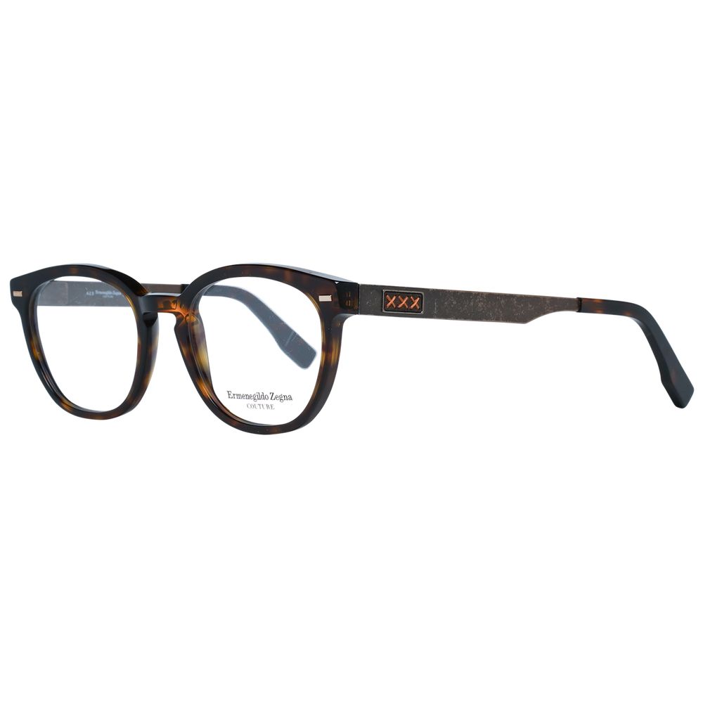 Ermenegildo Zegna Brown Plastic Glasses (Frames)