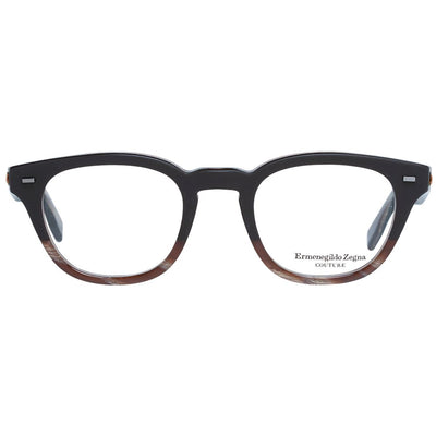 Ermenegildo Zegna Brown Plastic Glasses (Frames)