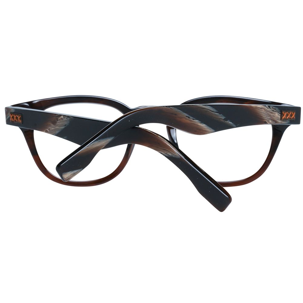 Ermenegildo Zegna Brown Plastic Glasses (Frames)