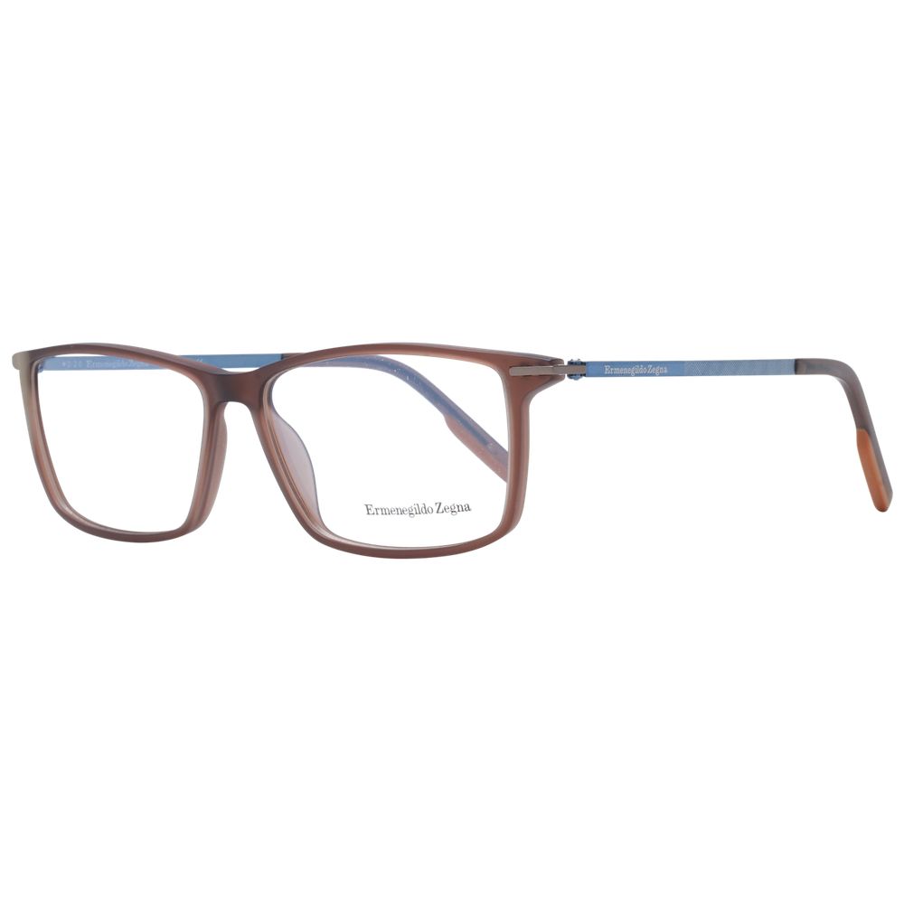Ermenegildo Zegna Brown Plastic Glasses (Frames)