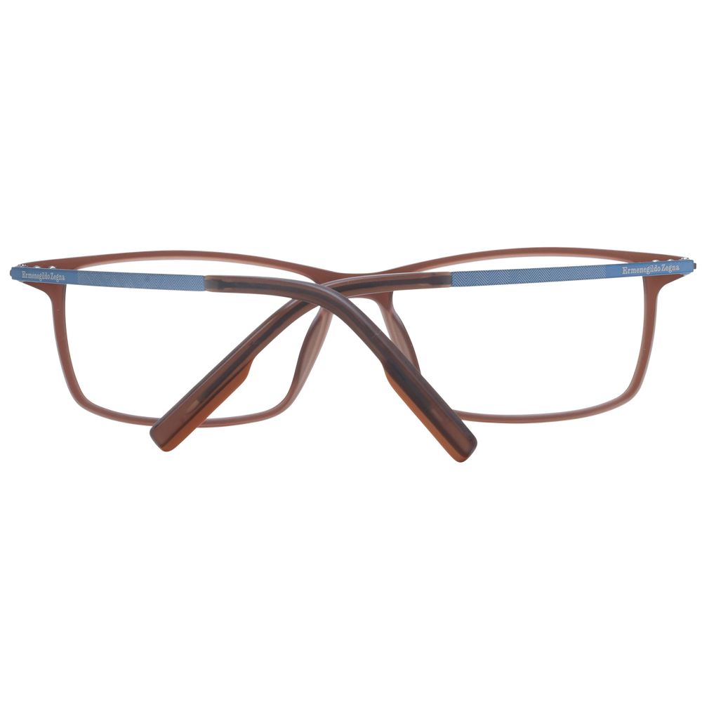 Ermenegildo Zegna Brown Plastic Glasses (Frames)