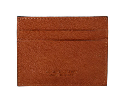 Billionaire Italian Couture Brown Leather Cardholder Wallet